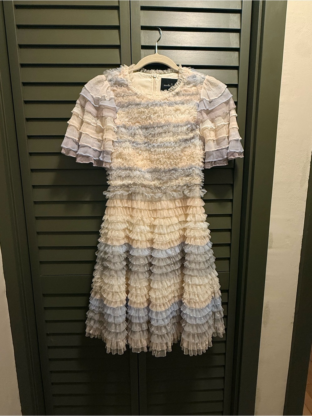 Needle & Thread Tiered Micro Ruffle Mini Dress
